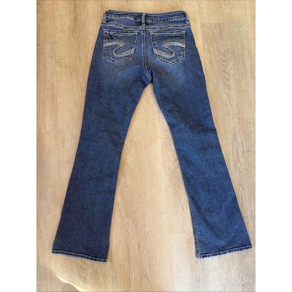 Silver Jeans Womens 27/33 Long Elyse Bootcut Medium Wash Stretch Mid Rise